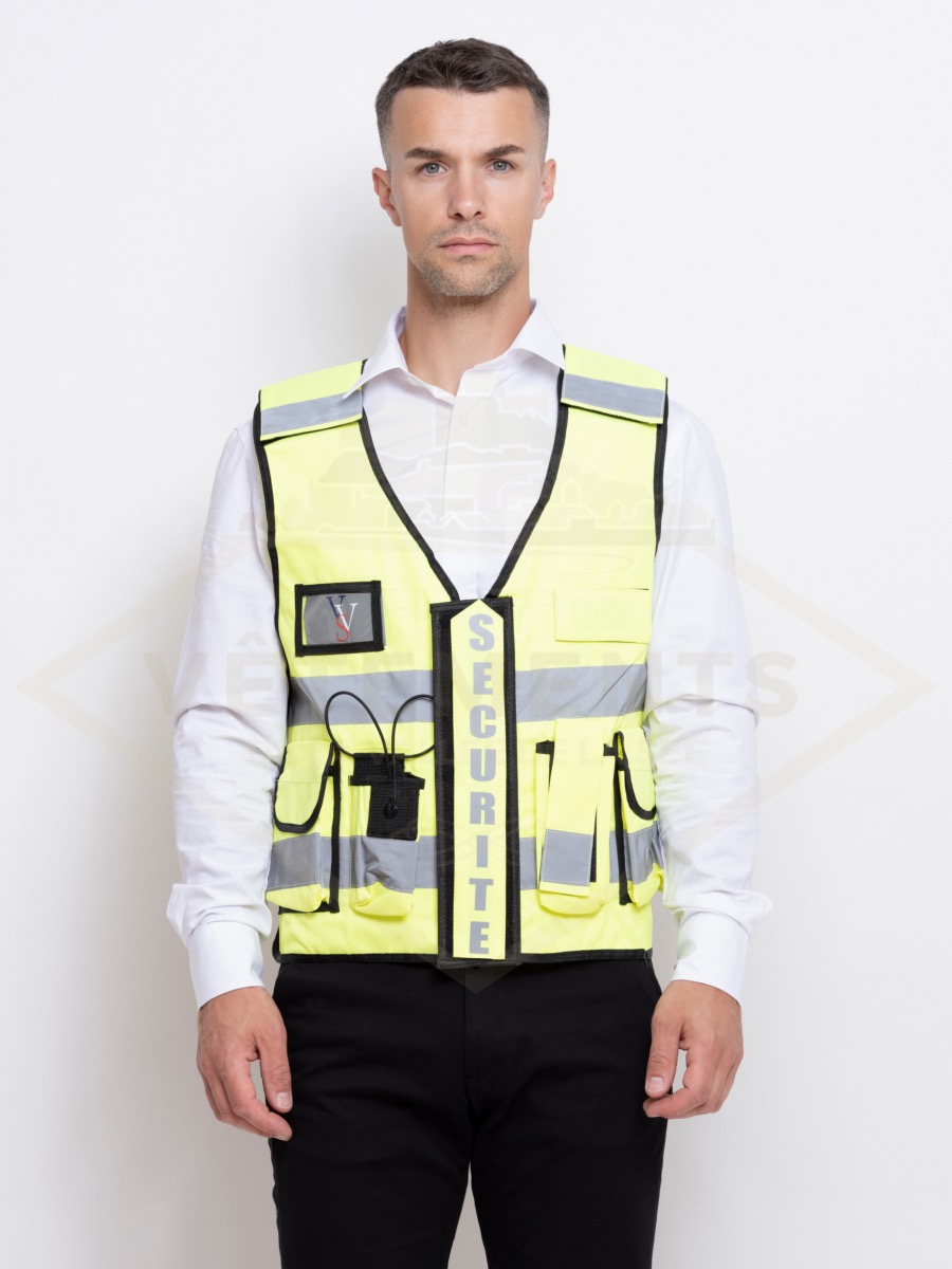 Gilet de scurit haute visibilit  THOR jaune